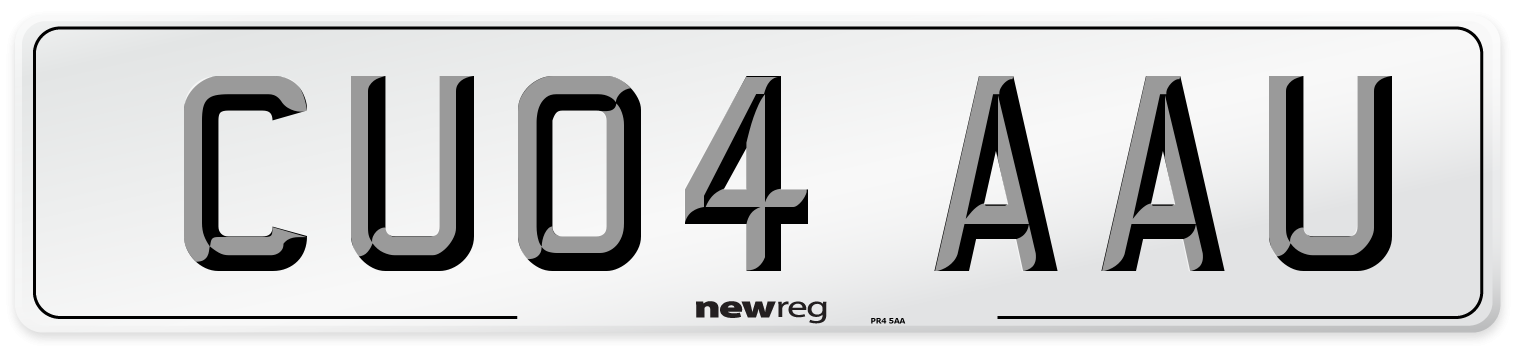 CU04 AAU Number Plate from New Reg